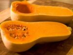 Courge Butternut - Coupe longitudinale