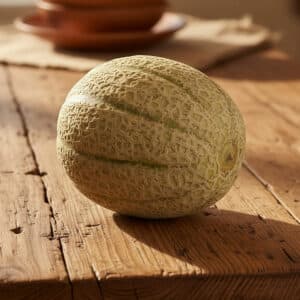 Melon Charentais, Fruit entier de Cucumis melo var. cantalupensis, Graines de Melon Charentais, Graines de Melon de Cataloup, Graines de Cucumis melo var. cantalupensis