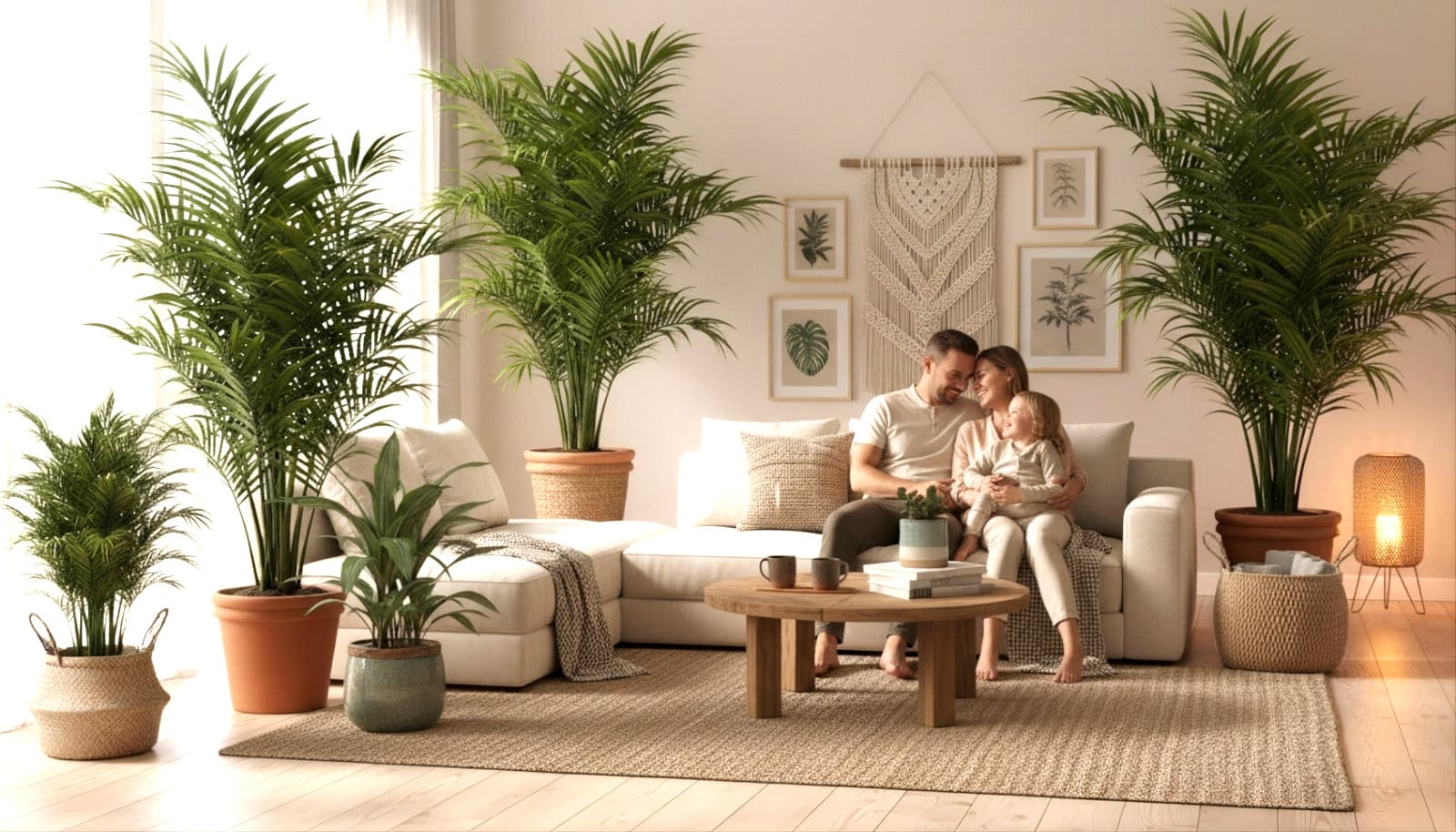 Dypsis lutescens en intérieur, plants de palmier en intérieur