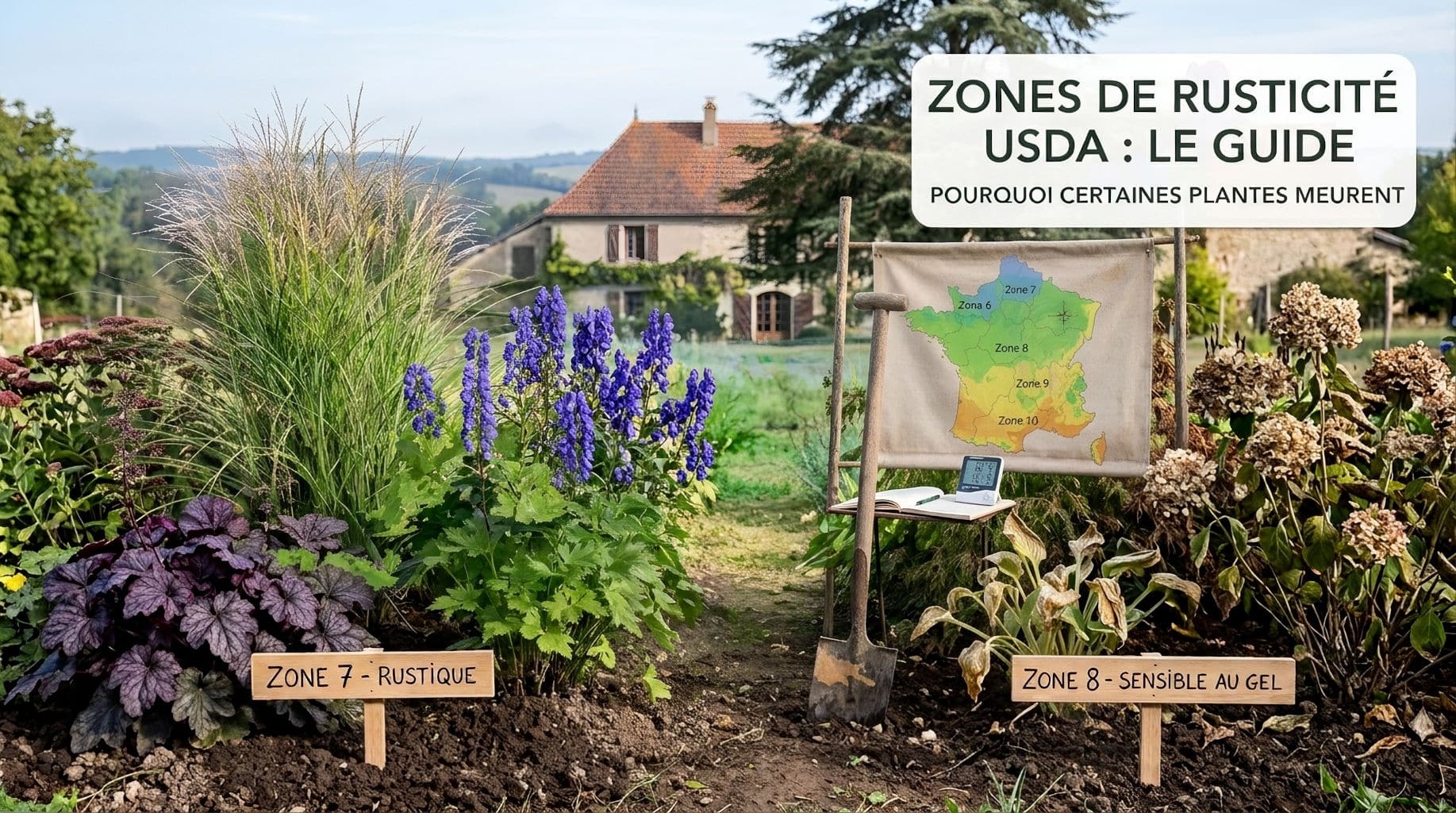 Carte des zones de rusticité en France