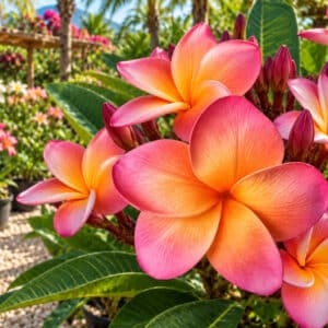 Frangipanier 'Coral', Plumeria 'Coral', Fleur de Frangipanier 'Coral', Plumeria rubra cv. 'Coral