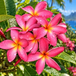 Plumeria rubra cv. Prachampoo, Fleurs de Frangipanier 'Prachampoo', Plumeria 'Prachampoo', Frangipanier 'Prachampoo'